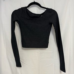 Aritzia Soft Long Sleeve Crop Top with Open Back